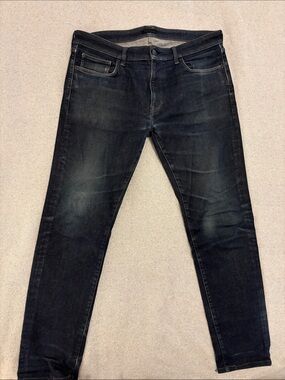 Uniqlo Men's Skinny Jeans - Dark Blue Black Wash